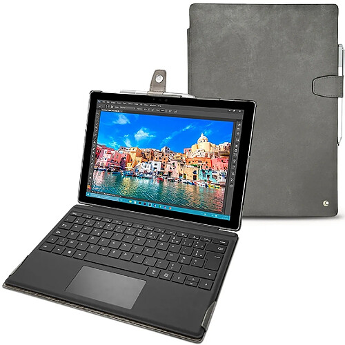 Housse cuir Microsoft Surface Pro 4 - Seconde peau - Acier vintage ( Pantone #d85827b ) - NOREVE