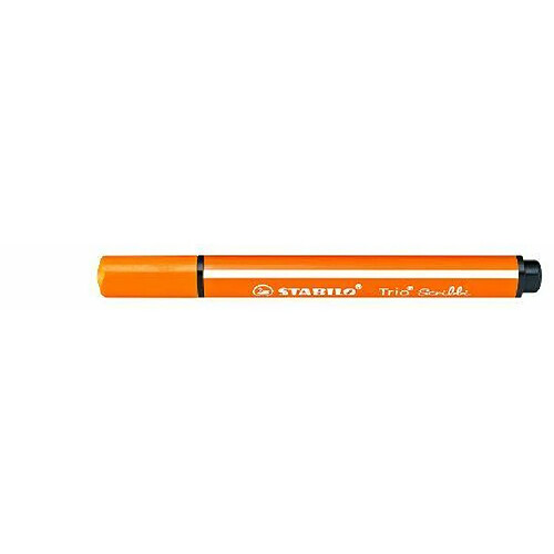 Newtons Stabilo Trio Scribbi Lot de 5 feutres triangulaires avec pointe montée sur ressort Orange