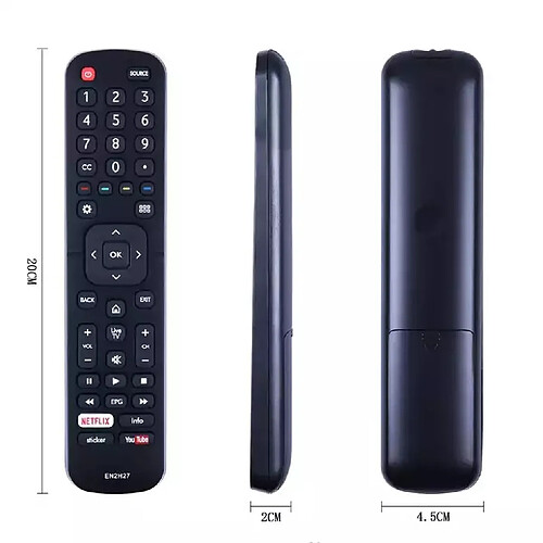 GUPBOO EN2H27 Télécommande pour téléviseur Hisense avec télécommande YouTub Netfli Button Smart TV