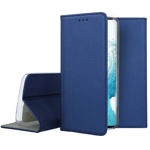 Htdmobiles Housse pour Samsung Galaxy A54 5G - etui coque pochette portefeuille + film ecran - BLEU MAGNET