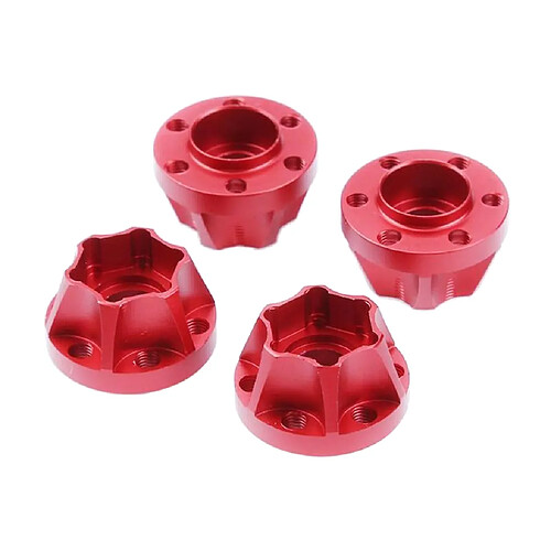 Adaptateur D'entraînement De Moyeu De Jante Hexagonal De Roue De 15 Mm Pour 1/10 Axial SCX10 TRX4 D90 Rouge