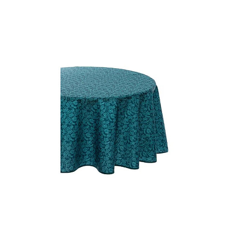 Ac-Deco Nappe antitache imprimé feuille - D 180 cm