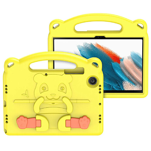 Coque en TPU DUX DUCIS style panda dessin animé eva avec béquille jaune pour votre Samsung Galaxy Tab A8 10.5 (2021)