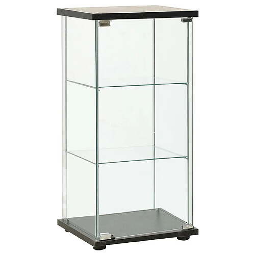 vidaXL Armoire de rangement Verre trempé Noir