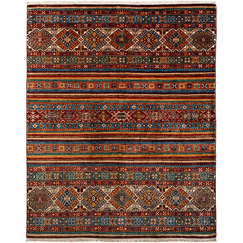 Vidal Tapis de laine 193x155 rouge Torkman