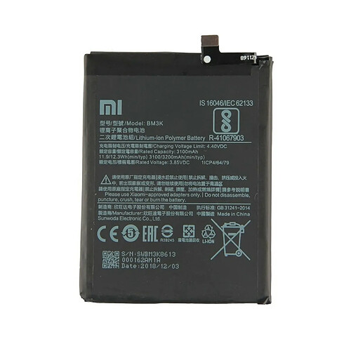 Batterie de remplacement originale Xiaomi BM3K 3200mAh Batterie pour Xiaomi Mi Mix 3