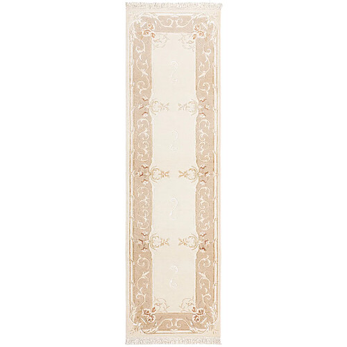 Vidal Tapis de couloir en laine 290x84 beige Darya