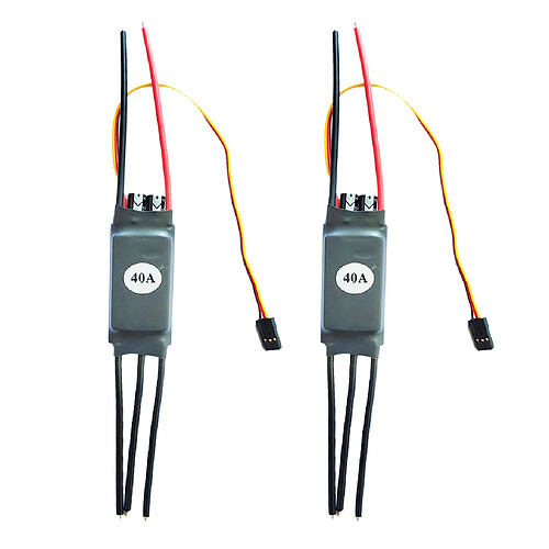 2pcs 20-60A ESC Sans Balais Bidirectionnel Pour Pièces De Bateau De Voiture Télécommandées 2-6S 40A