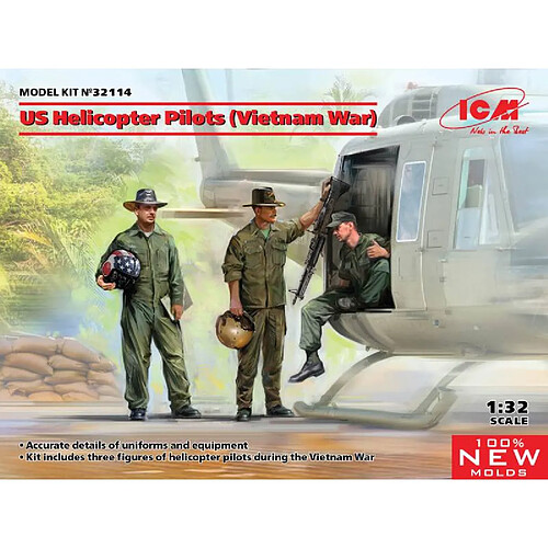 Icm Figurine Mignature Us Helicopter Pilots (vietnam War)