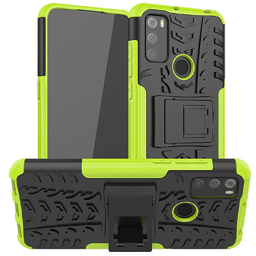 Coque en TPU anti-rayures, antichoc double couche vert pour votre Alcatel 3L (2021)