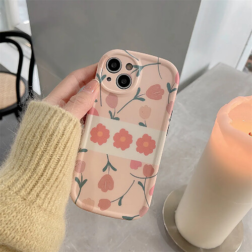 GUPBOO Étui pour iPhone11ProMax Peinture à l'huile fleur style coréen coque souple pour téléphone portable