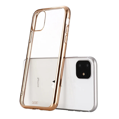 Wewoo Coque Souple Pour iPhone 11 Pro GEBEI Etui de protection antichoc en TPU Or