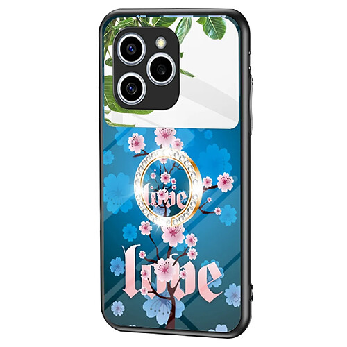 Coque en TPU anti-rayures, motif fleuri, trois couches avec béquille Sakura amour pour votre Honor 60 SE