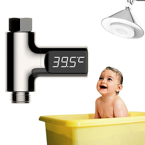 Wewoo BD-LS-01 Baby Showering Thermomètre à eau passif à affichage à LED rotatif à 360 degrés Placage