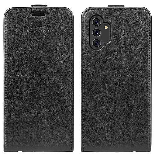 Coque en TPU + PU texture crazy horse avec porte-carte noir pour votre Samsung Galaxy A13 4G