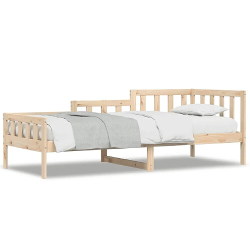 Maison Chic Lit de jour, Lit de repos pour Salon Chambre,Canapé-lit,Lit d'invité 90x190 cm Bois de pin massif -MN94093