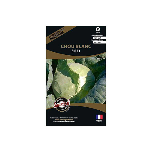 Sanrival Graines potagères premium chou Chou blanc Sir