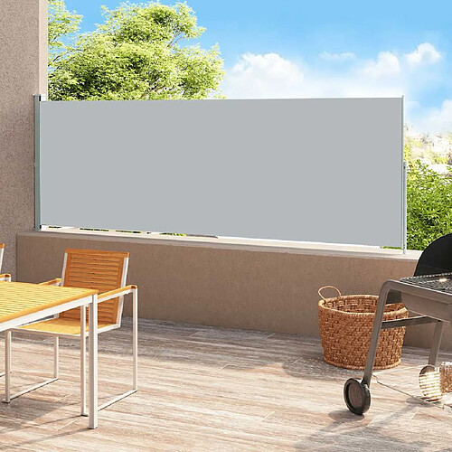 vidaXL Auvent latéral rétractable de patio 200x500 cm Gris