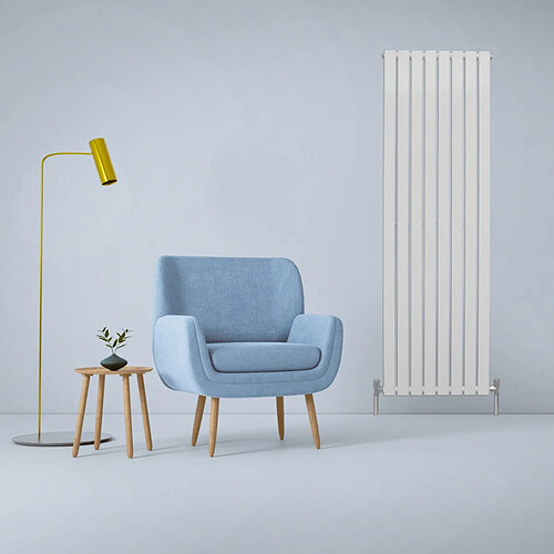 Monstershop Radiateur Plat Blanc Brillant 180 cm x 56 cm