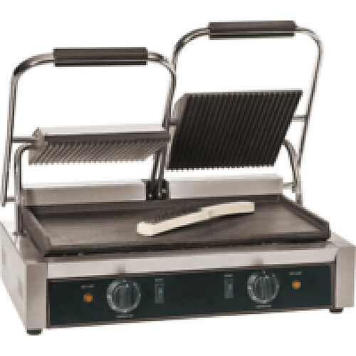 L2G GRILL PANINI DOUBLE RAINURE DESSUS/DESSOUS EN