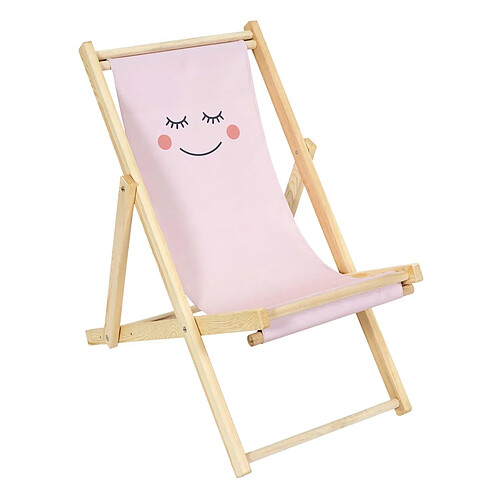 The Home Deco Kids Chilienne enfant en bois 3 positions réglables Moon - Rose.