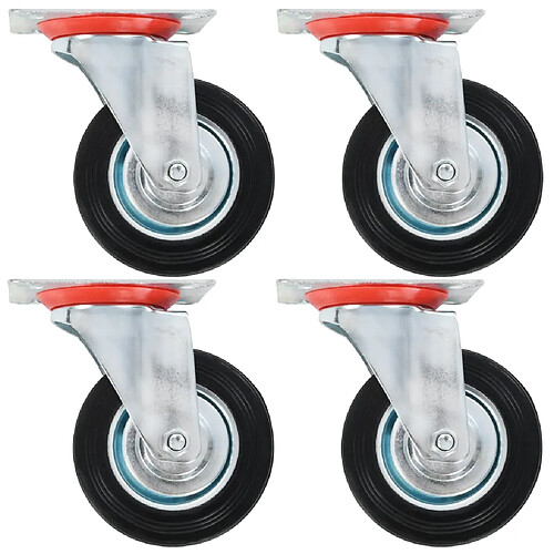 vidaXL Roulettes pivotantes 4 pcs 100 mm