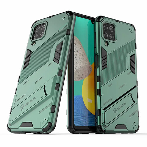 Coque en TPU antichoc avec béquille vert pour votre Samsung Galaxy M32 (Global Version)