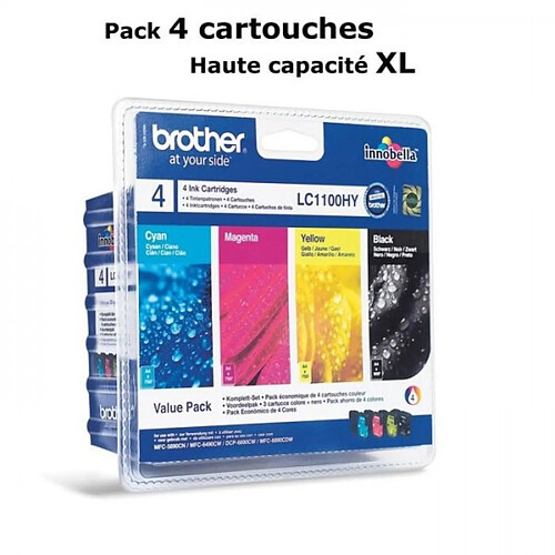 Cartouche d'Encre - Imprimante Brother LC1100HY s d'encre Multipack Coul