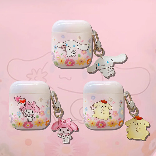 GUPBOO Airpods Coque Housse Étui Protecteur Compatible pour AirPods Pro-Pendentif Chien Cannelle Mélodie Dessin Animé