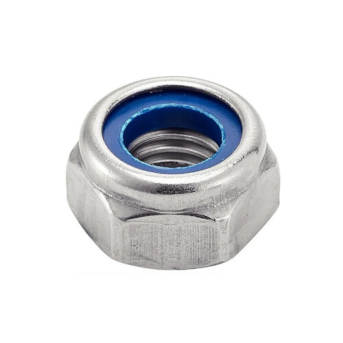 Écrous hexagonaux Acton frein indésserrable avec bague nylon inox A2 DIN 985