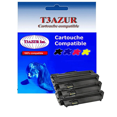 3 Toners Laser compatibles pour Samsung ML1900, ML1910 (MLT-D1052L) - 2 500 pages - T3AZUR