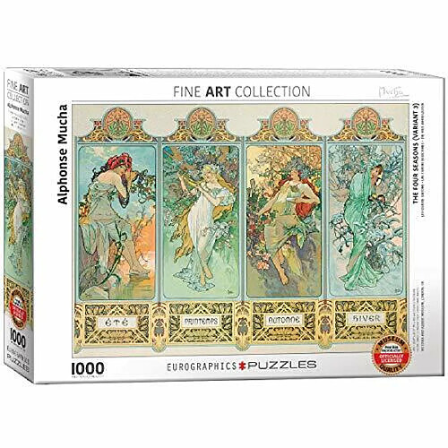 Eurographics Quatre Saisons par Alphonse Maria Mucha (1000 piAces) Puzzle