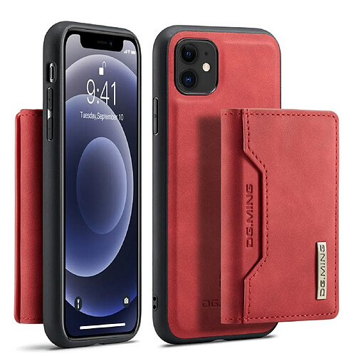 Dg.Ming Coque en TPU 2 en 1 détachable, hybride avec béquille rouge pour votre Apple iPhone 11 6.1 pouces