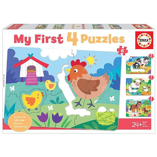 Educa Borras My First Puzzle - Meres et bebes a la ferme