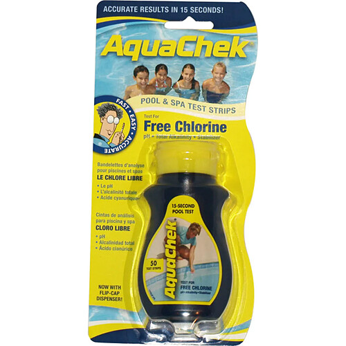 50 bandelettes test pour chlore libre - aquaclph - AQUACHEK