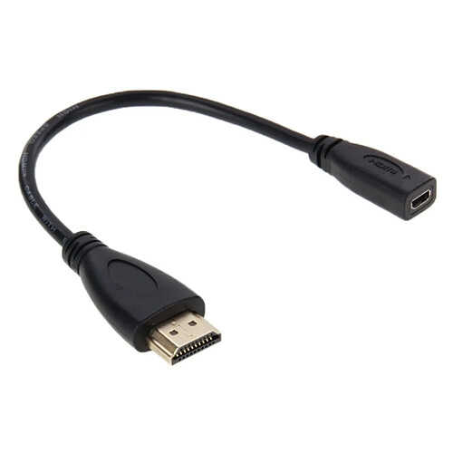 Wewoo Câble adaptateur HDMI mâle vers micro HDMI femelle, longueur: 20cm