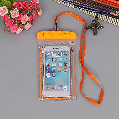 Universal Étui de téléphone de téléphone de téléphone imperméable extérieur avec sangle de cou pour la natation du surf