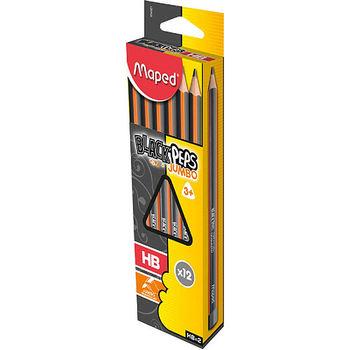 Maped Crayon papier BLACK'PEPS JUMBO, degré de dureté: HB ()