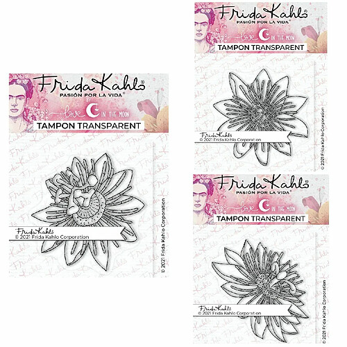 Youdoit 3 Tampons transparents - passion Passiflores - 9,5 x 6,5 cm