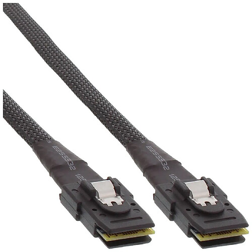 InLine® SAS Cable int. Mini-SAS SFF-8087 à Mini-SAS SFF-8087 avec bande latérale de 1 m