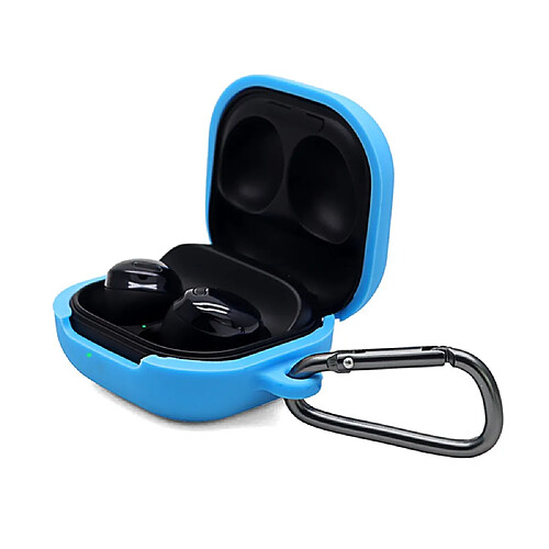 Coque en silicone lavable avec boucle anti-perte bleu pour votre Samsung Galaxy Buds Pro