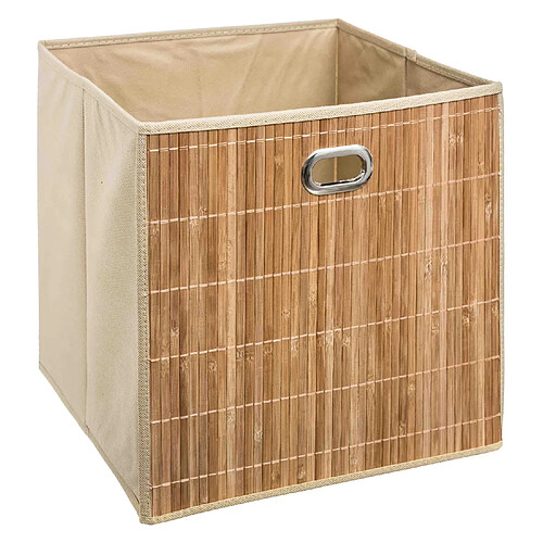 Five Simply Smart Boîte de rangement design en bambou et tissu - Beige