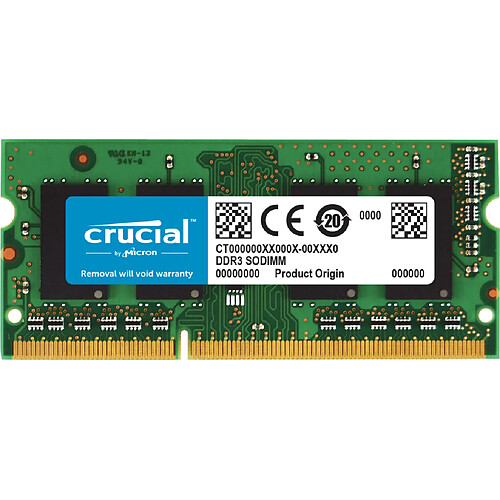 Crucial 8go Ddr3l 1600 Mt/s (pc3-1280 Noir