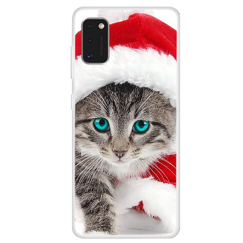 Coque en TPU impression de motifs souple chat portant chapeau pour votre Samsung Galaxy A41 (Global Version)