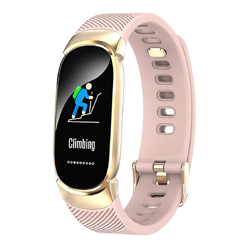 Wewoo Bracelet connecté QW16 0,96 pouces Écran couleur LCD Smartwatch IP67 ÉtancheRappel d'appel de soutien / Surveillance de la fréquence cardiaque / du sommeil / Rappel sédentaire / de la pression artérielle Rose