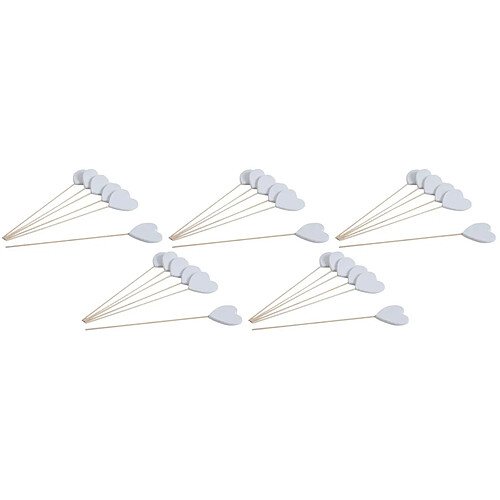 Aubry Gaspard Piques coeurs en bois blanc (Lot de 30).