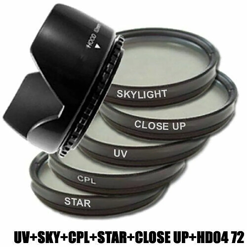 Kit Filtre DynaSun Polarisant Circulaire CPL 72mm C-PL + UV Ultra Violet 72 mm + Skylight SKY + Star