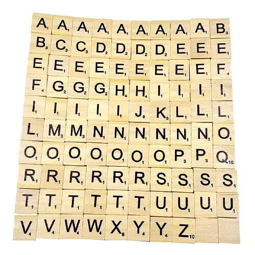 jeux de lettres, Lettres en bois