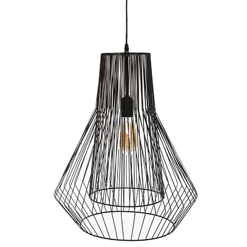 Atmosphera, Createur D'Interieur Suspension Noire "Zania" en métal filaire Hauteur 52 cm Atmosphera