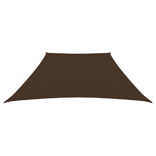 Helloshop26 Voile toile d'ombrage parasol tissu oxford trapèze 2/4 x 3 m marron 02_0009752